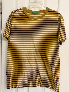 Vintage Men’s United Colors of Benetton Striped Tee Size M